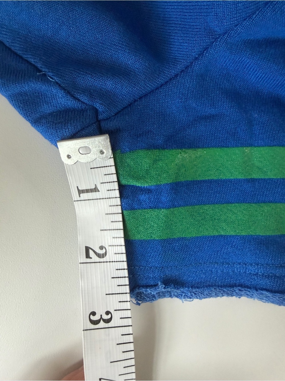 SUNDRY Blue & Green Striped Drawstring Lounge Shorts stripes, size 0, EUC - Picture 7 of 8